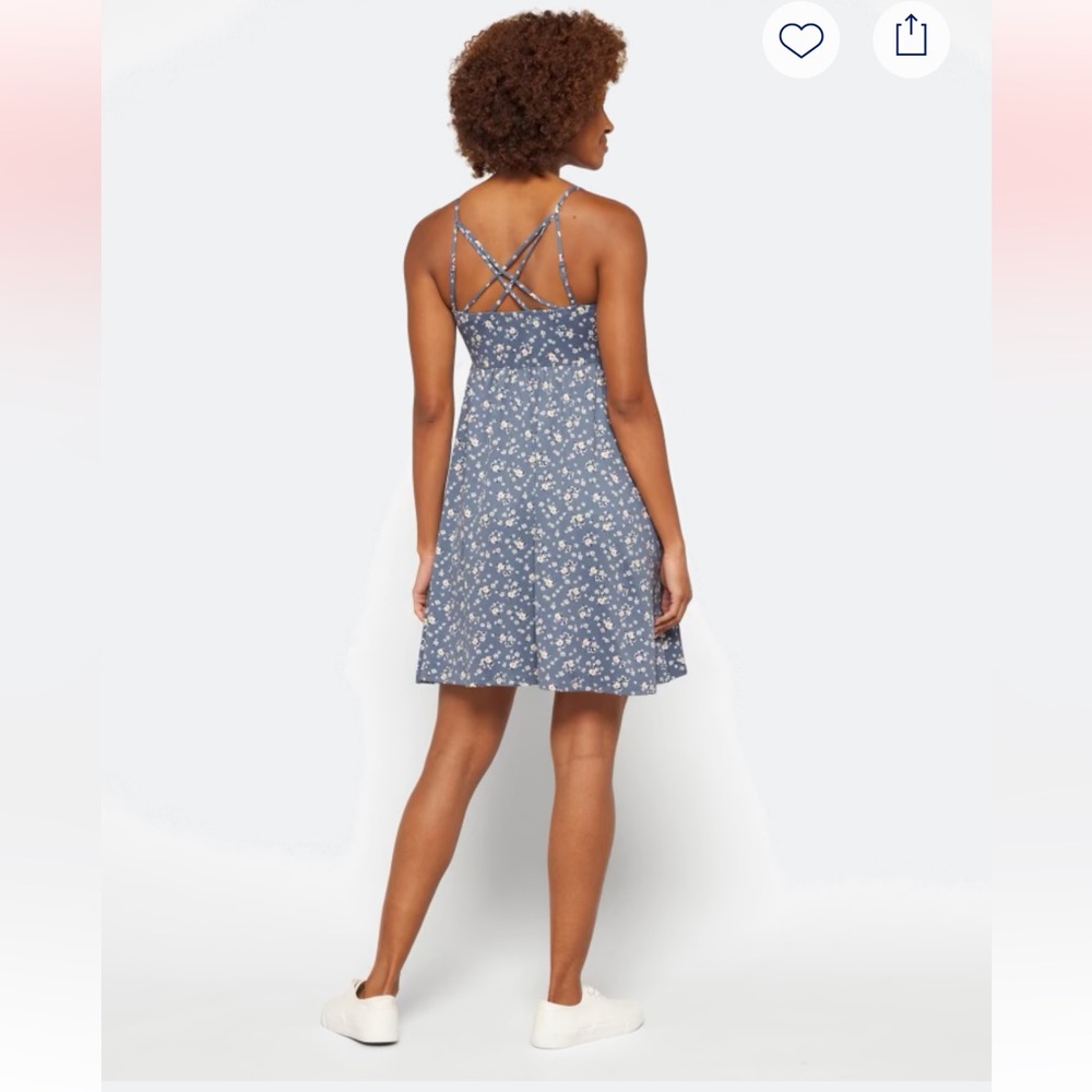 NINE BRITTON Lizzy Maternity Brushed Knit Dress XS Blue Floral - Picture 3 of 14